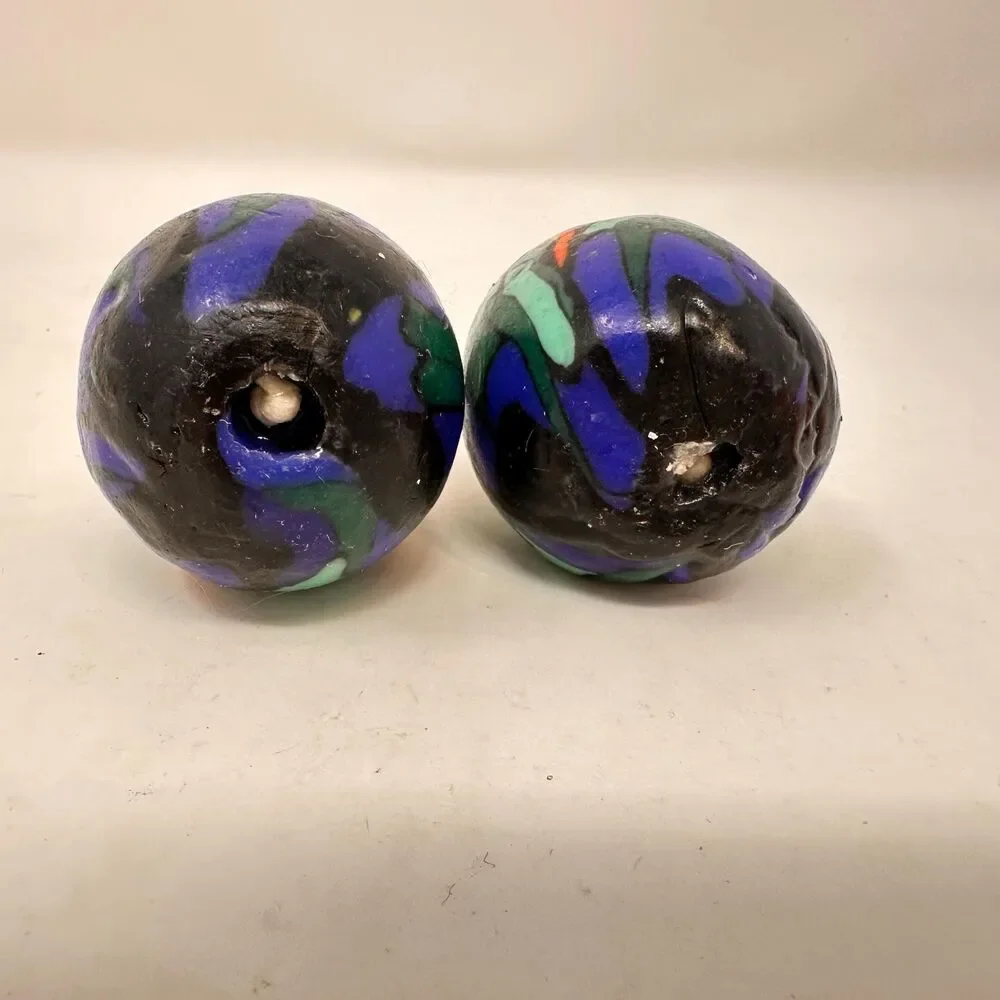 Vintage Multicolor Floral Egg Candles Set of 7 Candle & Egg collectors 2.5”